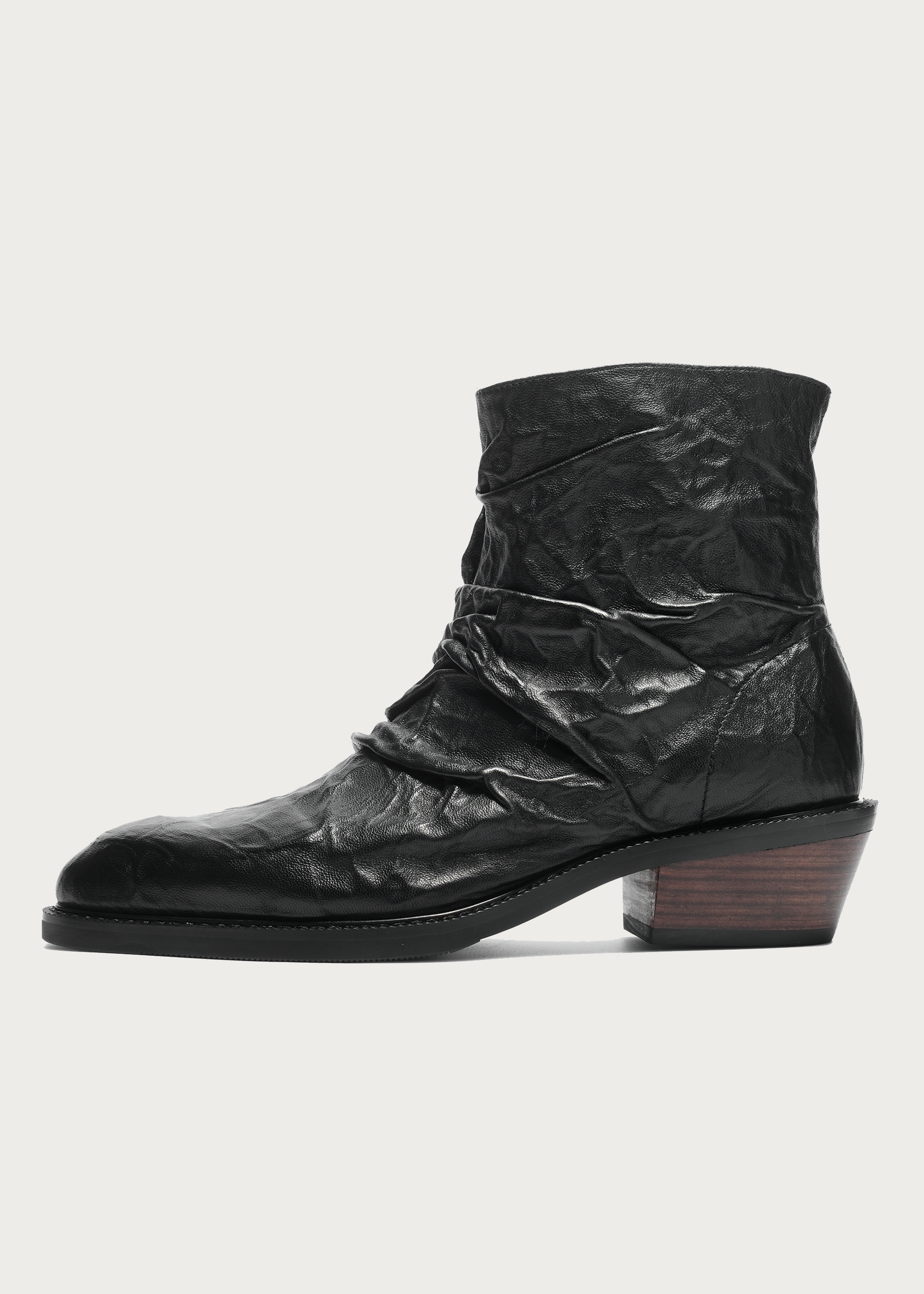 Chelsea boots Metallic-texture Ruched Sheepskin