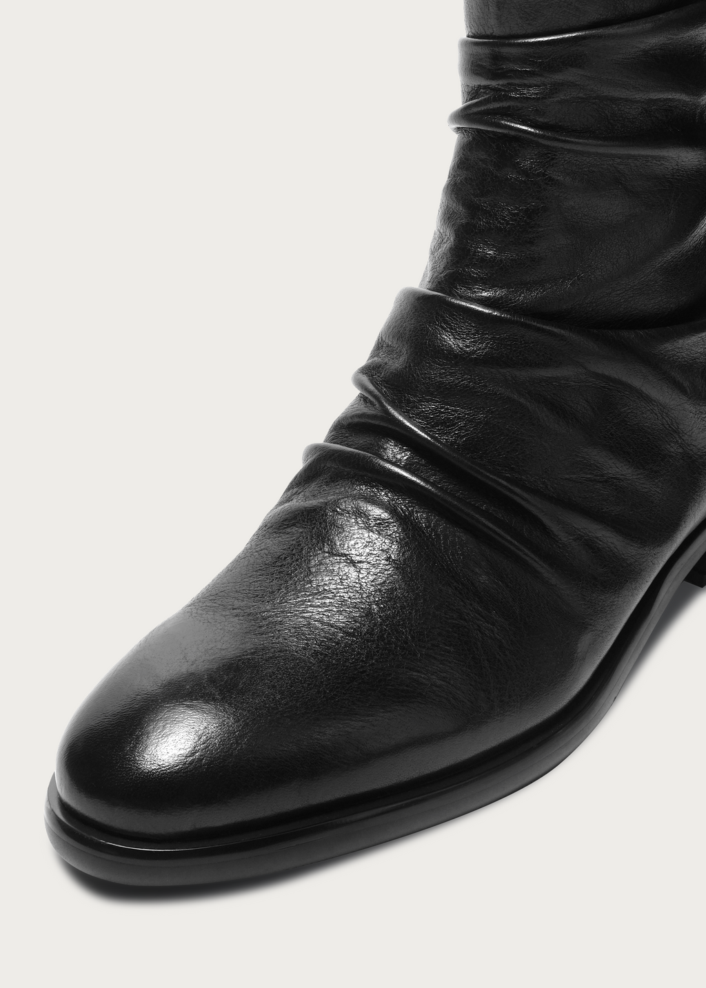 Chelsea boots Ruched Washed-horsehide
