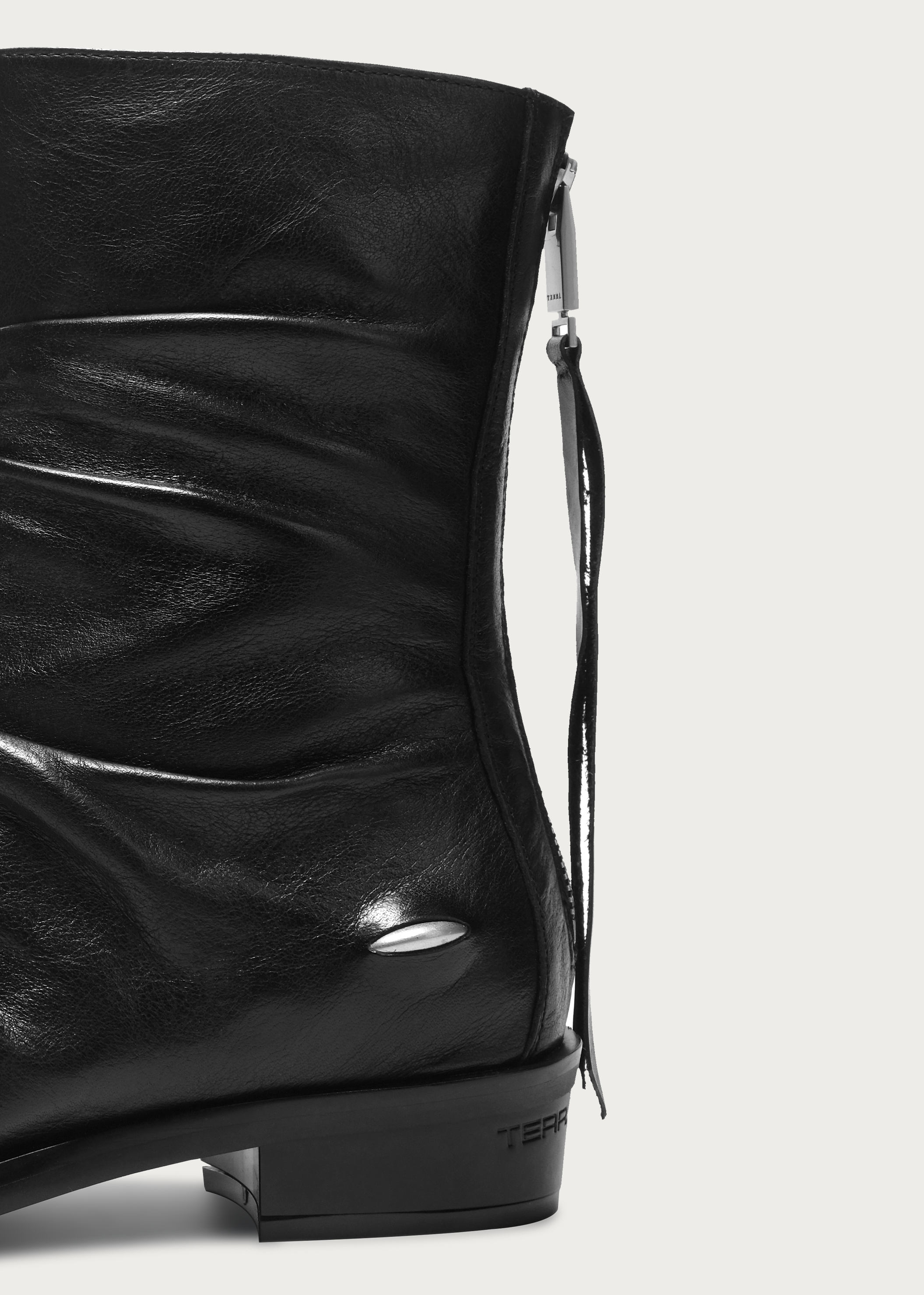 Chelsea boots Ruched Washed-horsehide