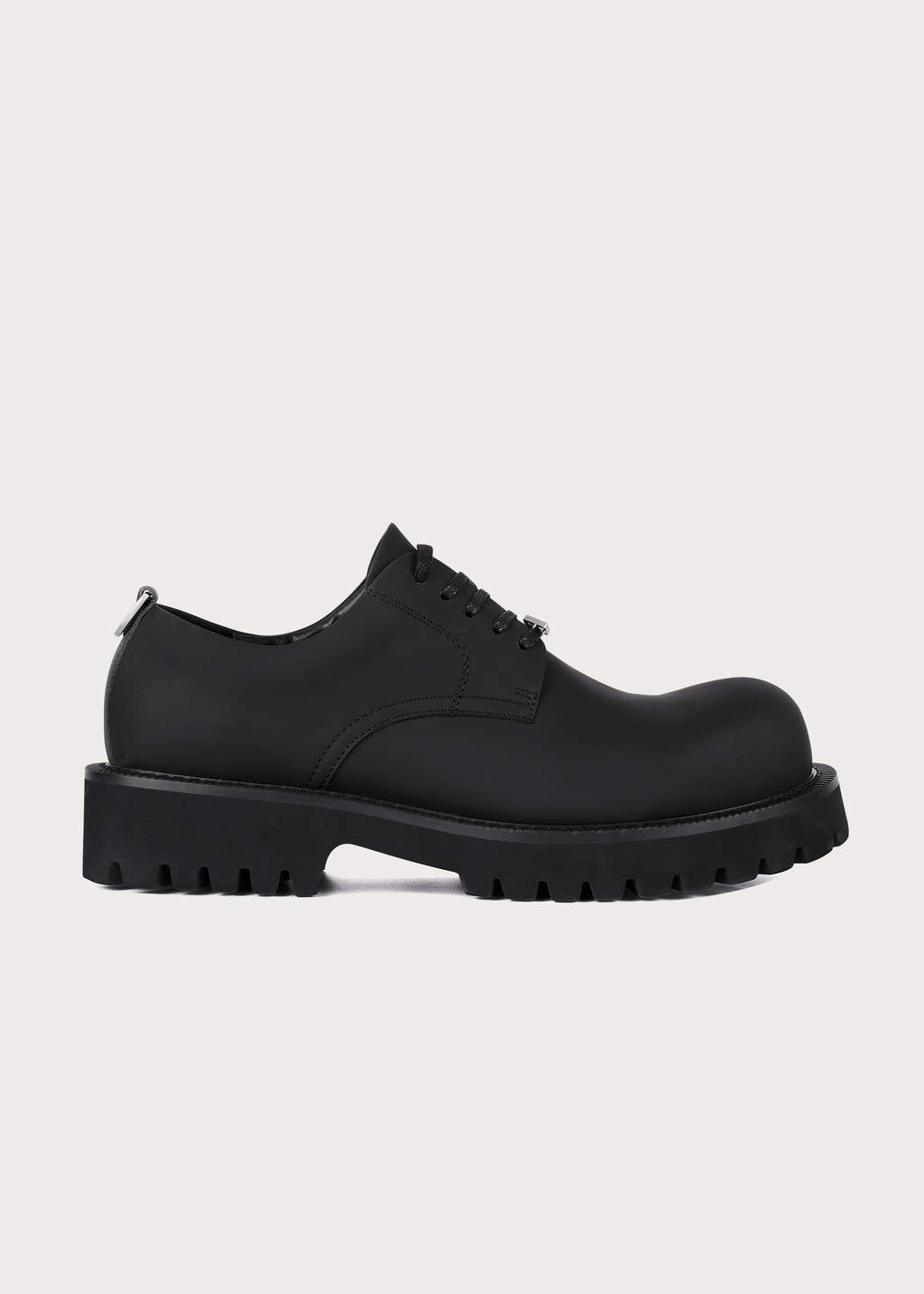 Derby shoes Chunky Round-toe Matte black