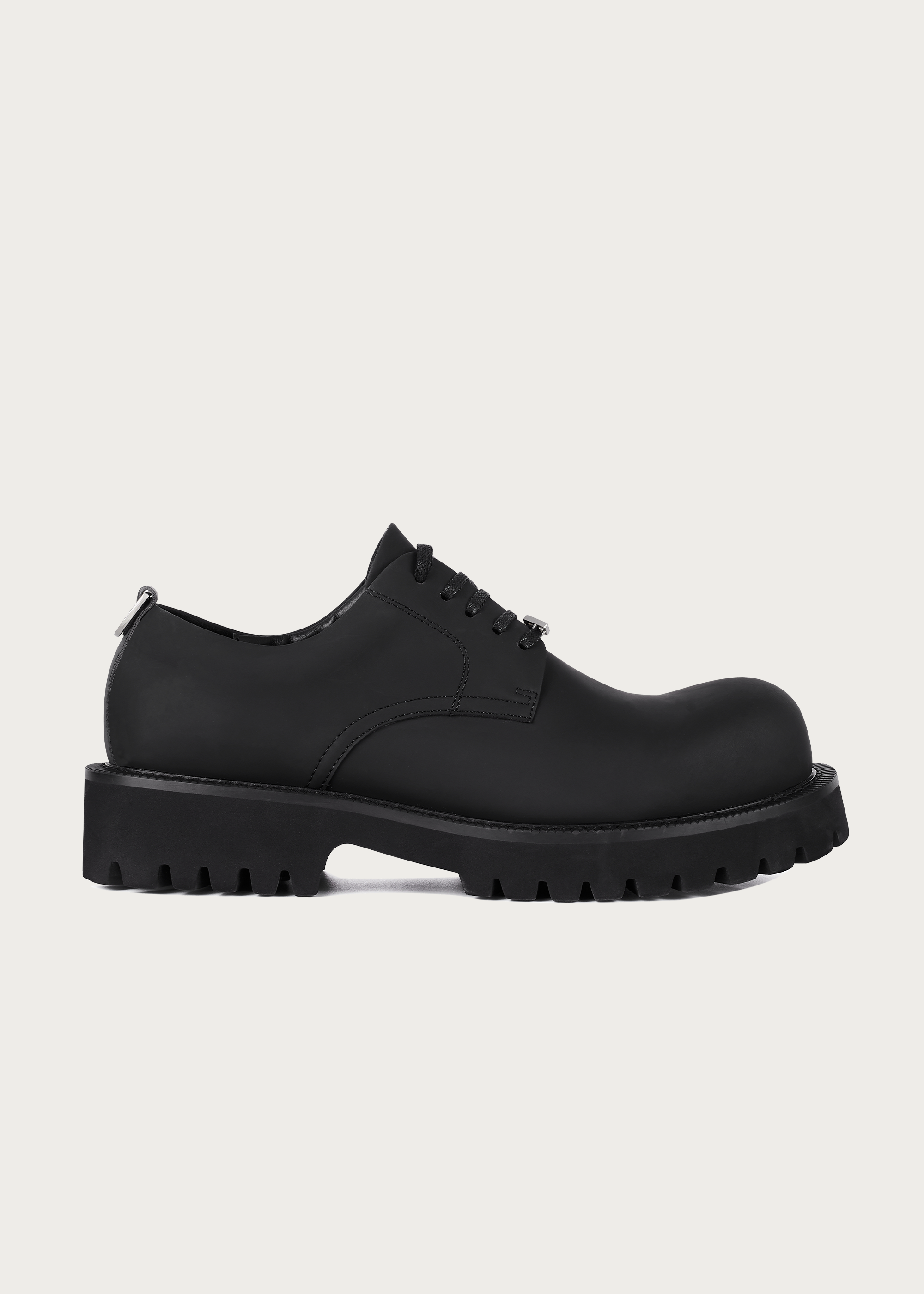 Derby shoes Chunky Round-toe Matte black