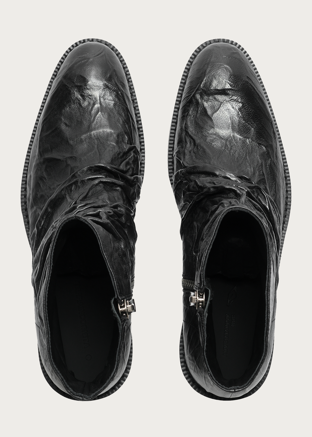 Chelsea boots Metallic-texture Ruched Sheepskin