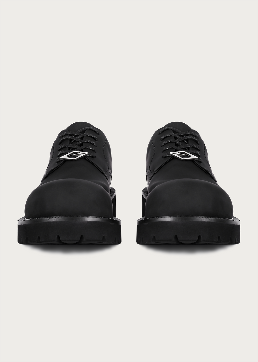 Derby shoes Chunky Round-toe Matte black