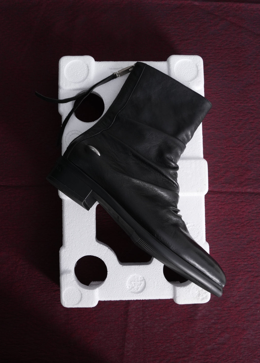 Chelsea boots Ruched Washed-horsehide