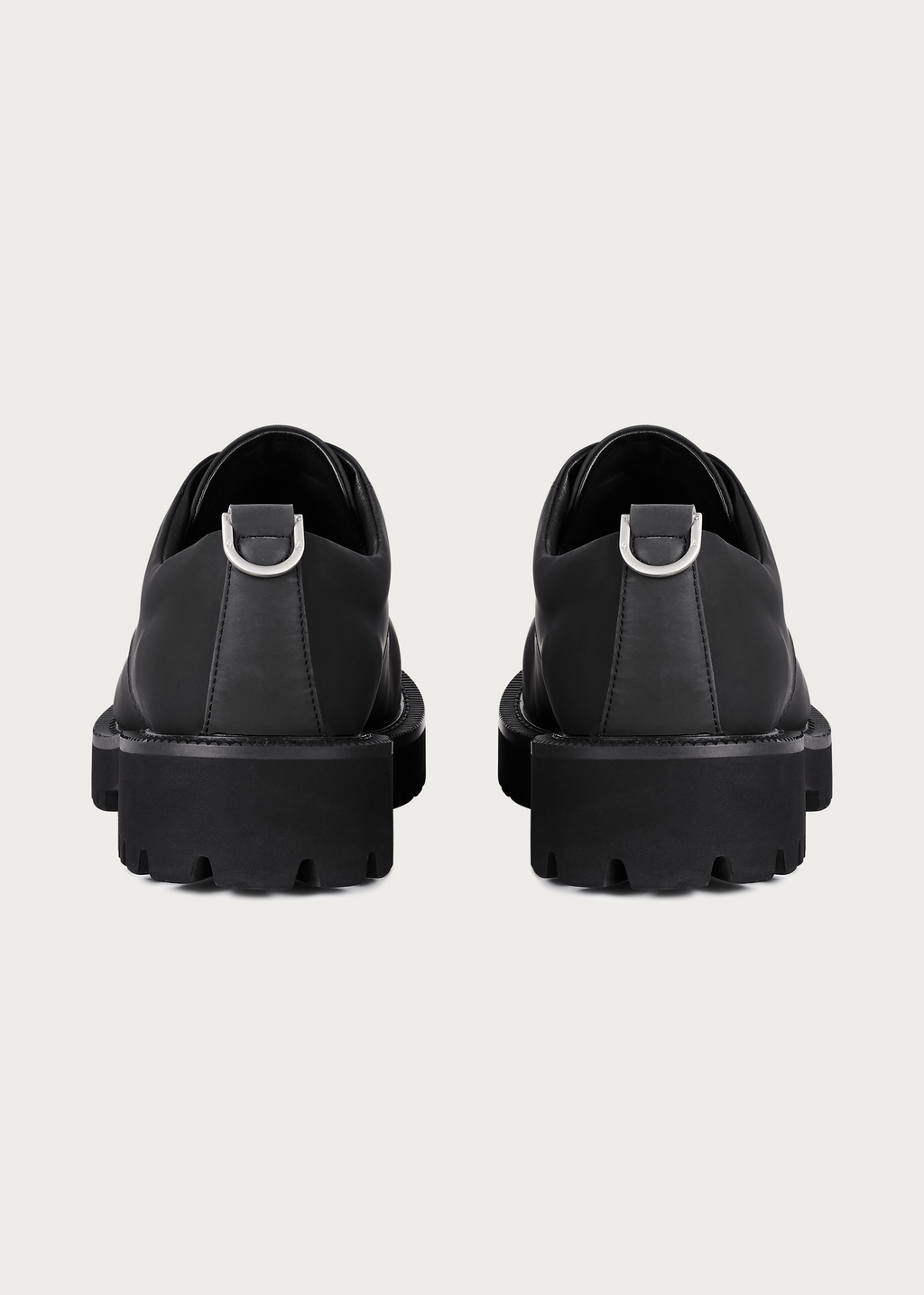 Derby shoes Chunky Round-toe Matte black