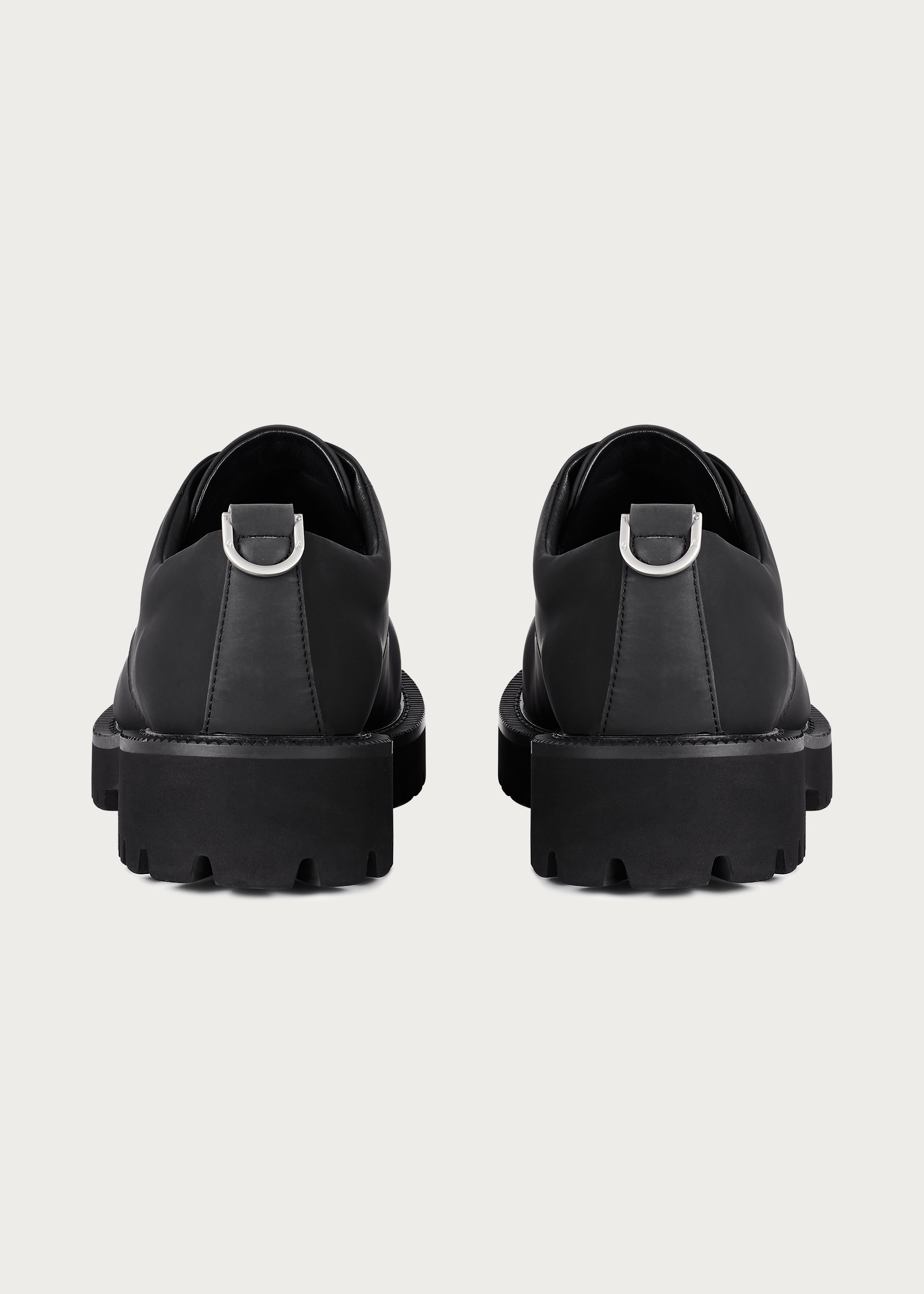 Derby shoes Chunky Round-toe Matte black