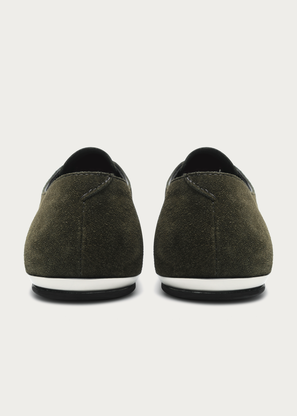 Leather shoes Thin-soled Suede Army green