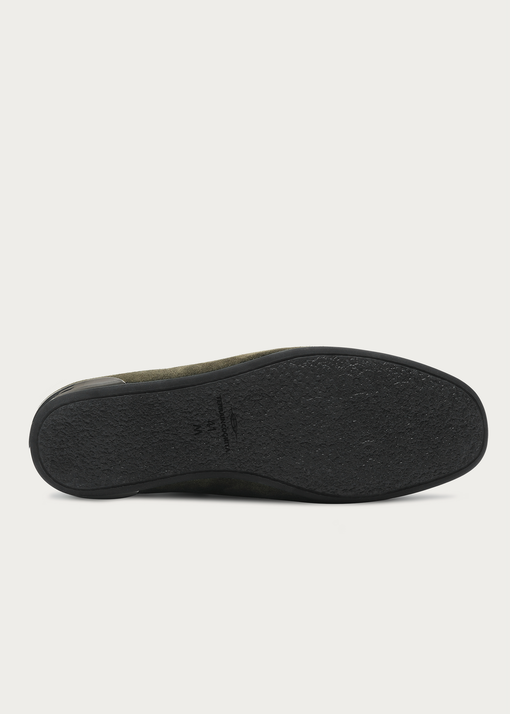 Leather shoes Thin-soled Suede Army green