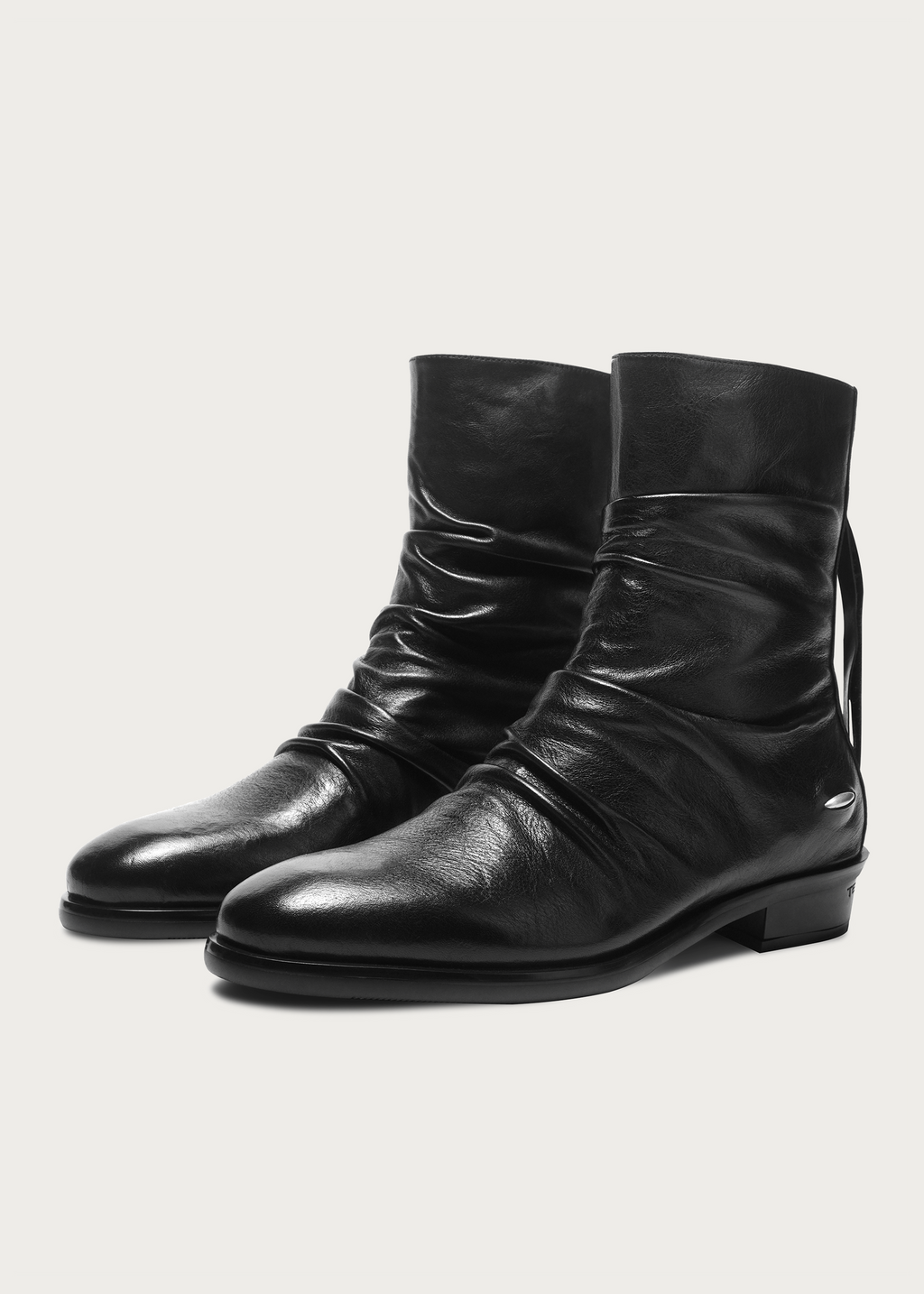 Chelsea boots Ruched Washed-horsehide