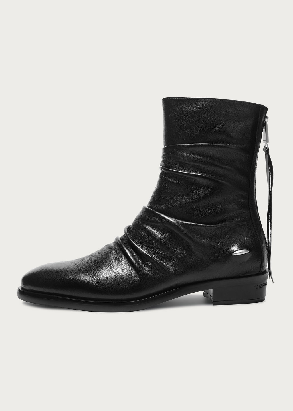 Chelsea boots Ruched Washed-horsehide