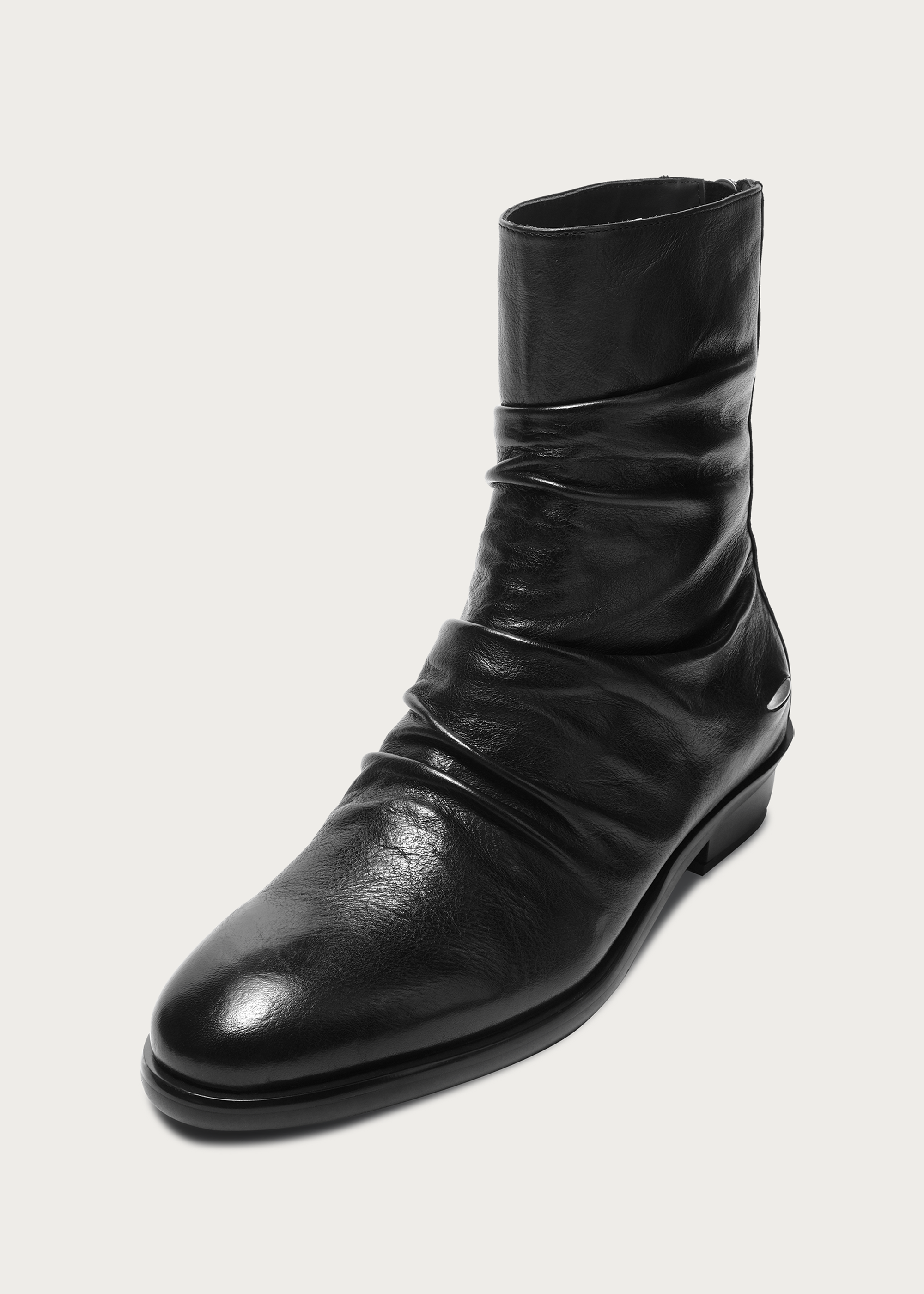 Chelsea boots Ruched Washed-horsehide