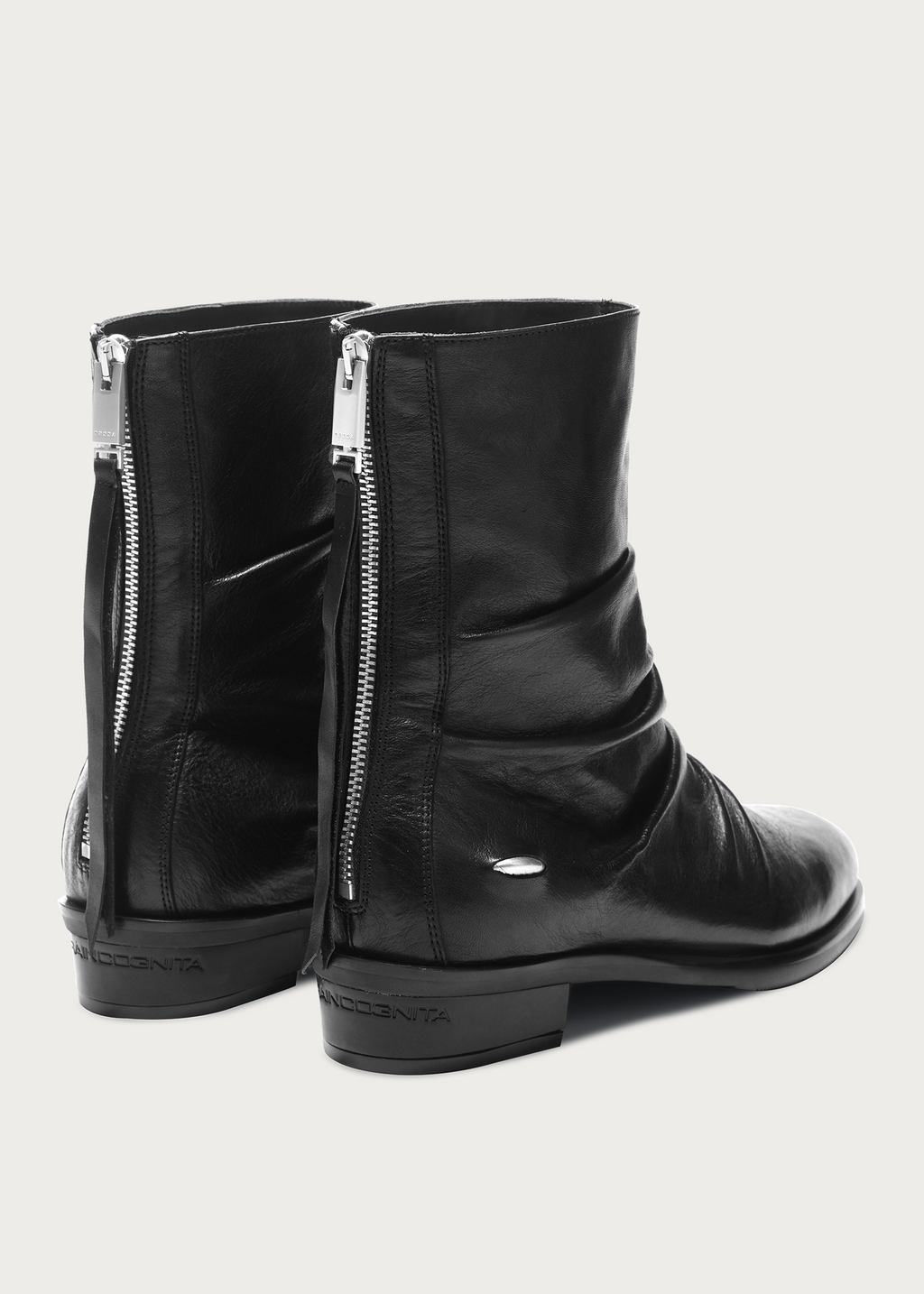 Chelsea boots Ruched Washed-horsehide