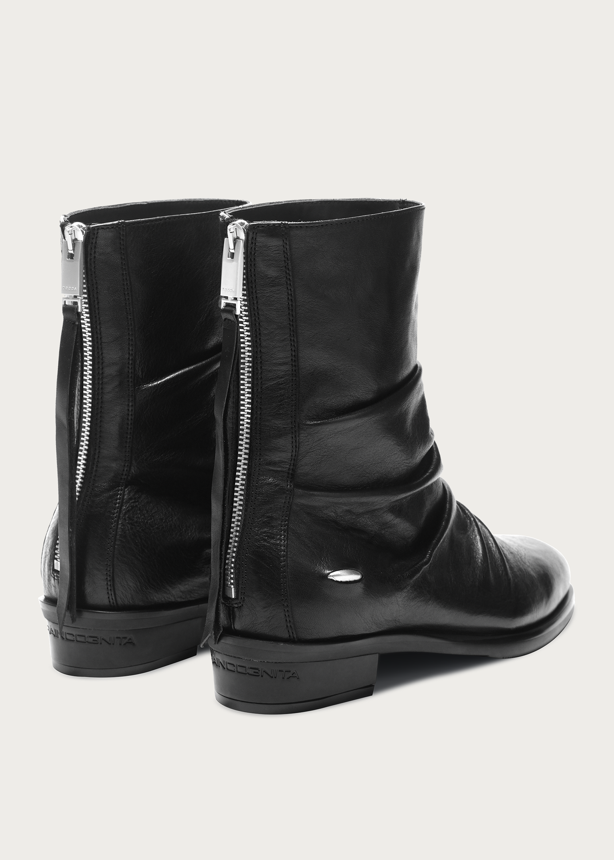 Chelsea boots Ruched Washed-horsehide