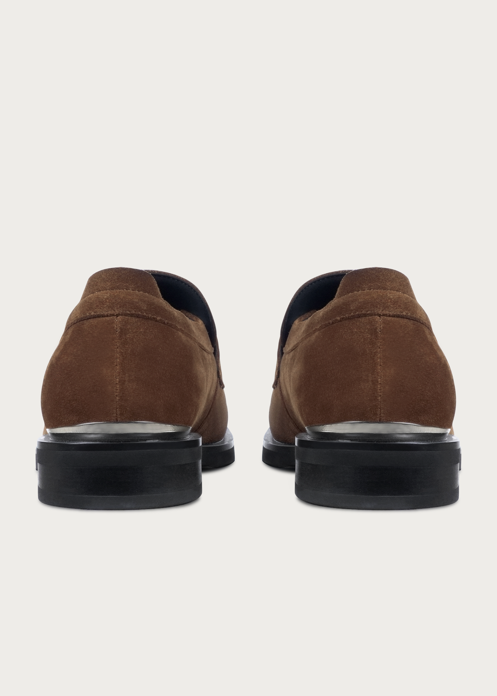 Loafers Button Leather Brown