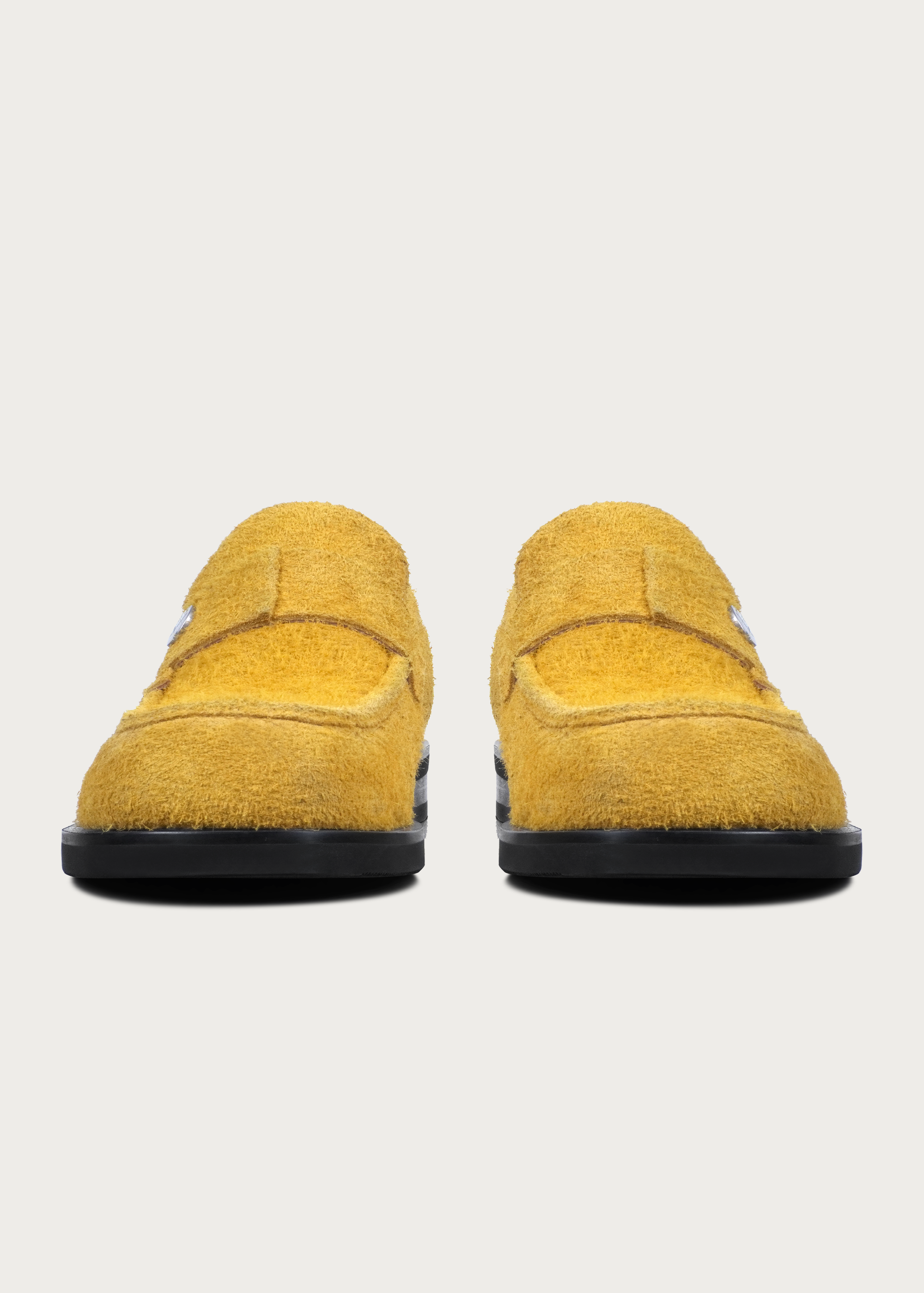 Loafers Button Leather Yellow