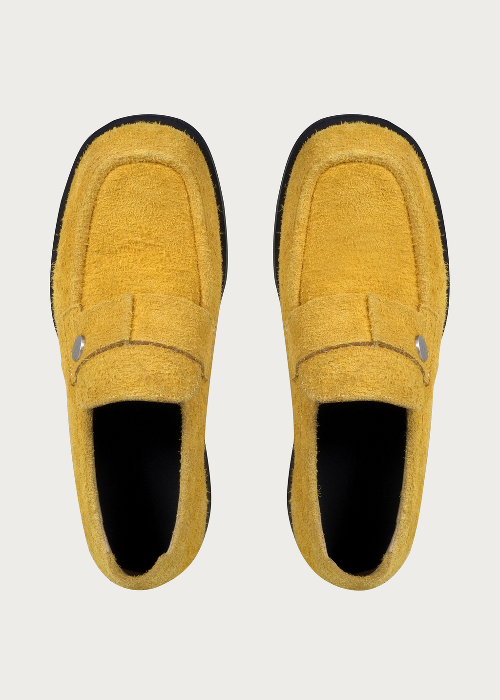 Loafers Button Leather Yellow
